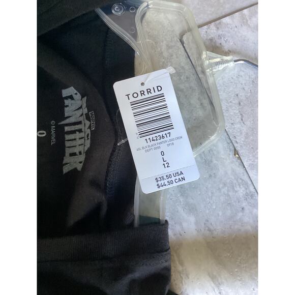 Black Panther Marvel Womens T-Shirt Black Purple Crew Neck 100% Cotton Size 0 - Picture 6 of 9